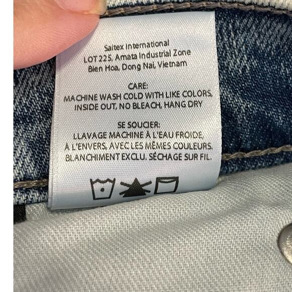 Edwin Bree Mid Rise Slim Skinny Denim Raw Hem Jean in Cosmic Size 25 x 26 NWT - Picture 9 of 10